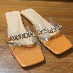 SHEIN Golden Chain-link Sandals